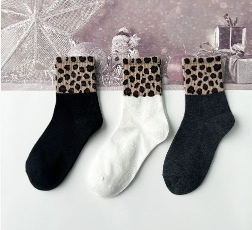 Set 9 Paia Calzini Donna Comfort - Cuori, Righe e Leopardato